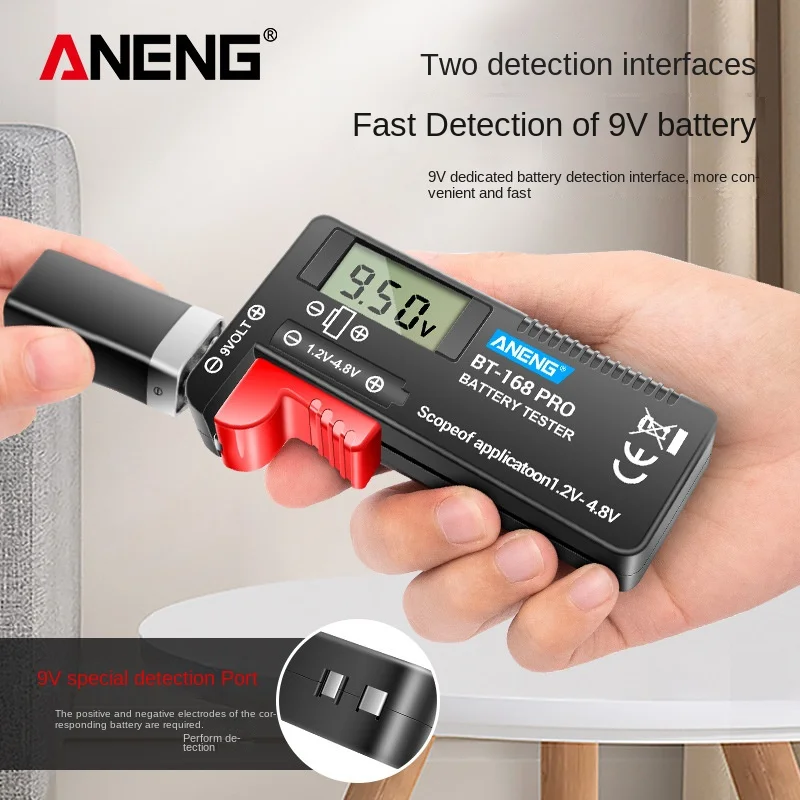 BT-168 PRO/BT168D Digital Display Battery Lithium Battery Capacity Tester For 18650 14500 Lithum 9V 3.7V 1.5V Cell C D Tester
BT-168 PRO/BT168D Digital Display Battery Lithium Battery Capacity Tester For 18650 14500 Lithum 9V 3.7V 1.5V Cell C D Tester