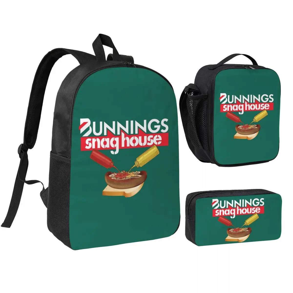 Bunnings Snaghouse Backpack Boys Girls BookBag School Bag Shoulder Bags 3ps Insulated Lunch Bag Pencil Case
Bunnings Snaghouse Backpack Boys Girls BookBag School Bag Shoulder Bags 3ps Insulated Lunch Bag Pencil Case