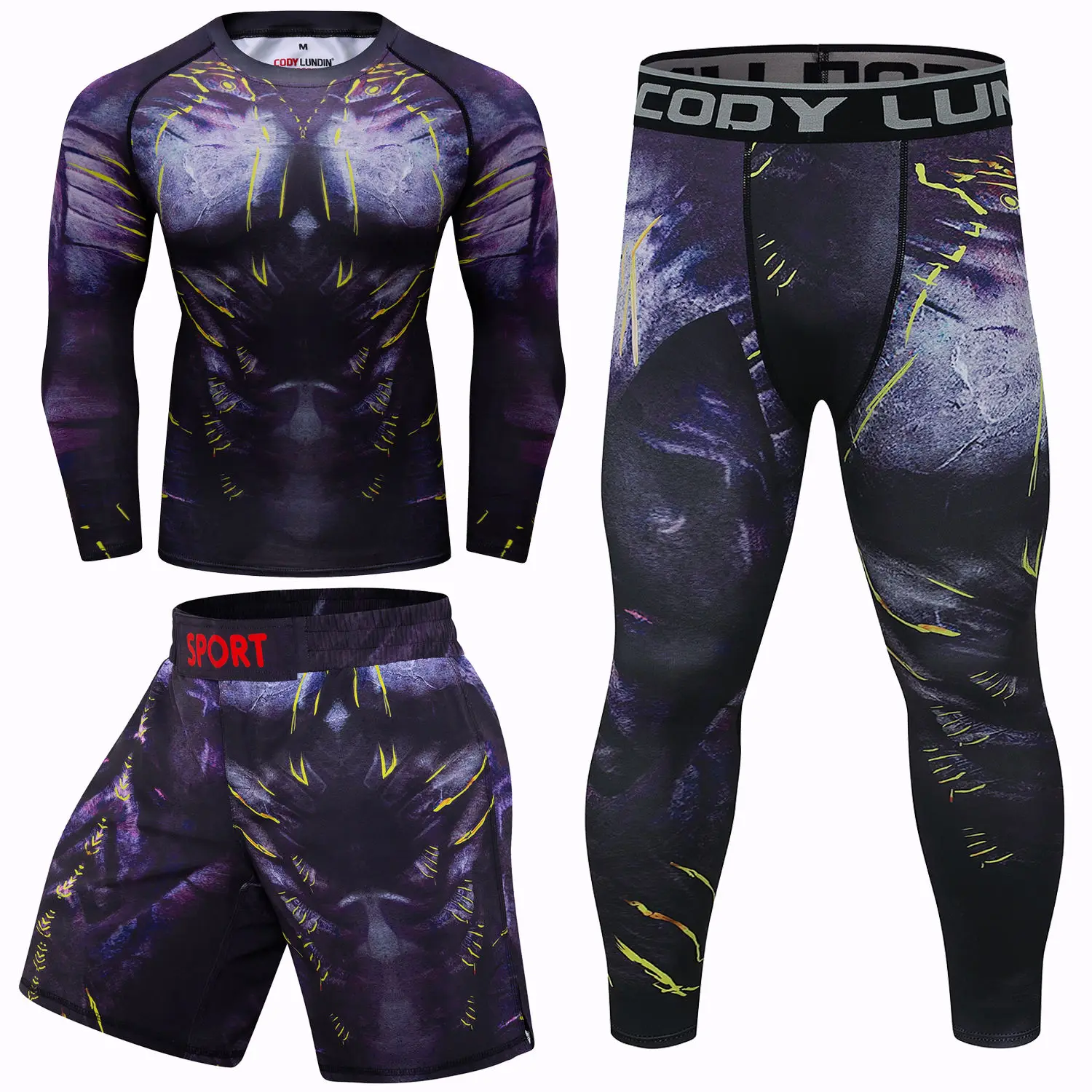 Boxing Compression T-shirt+Shorts Men Sport MMA Rashguard Jiu Jitsu Jerseys Custom Quick-dry Muay Thai Tracksuit Rash Guard Sets
Boxing Compression T-shirt+Shorts Men Sport MMA Rashguard Jiu Jitsu Jerseys Custom Quick-dry Muay Thai Tracksuit Rash Guard Sets