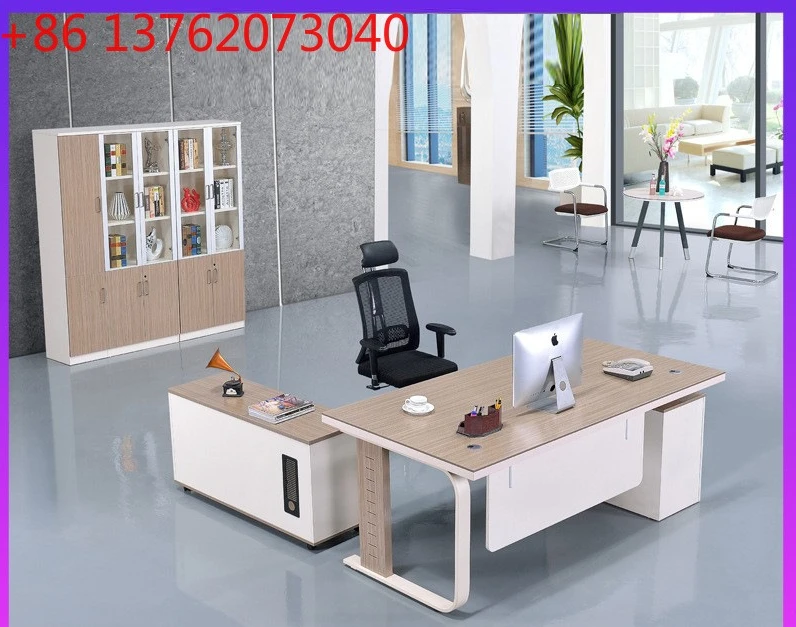 Simple modern office desk and chair combination President's desk
Simple modern office desk and chair combination President's desk