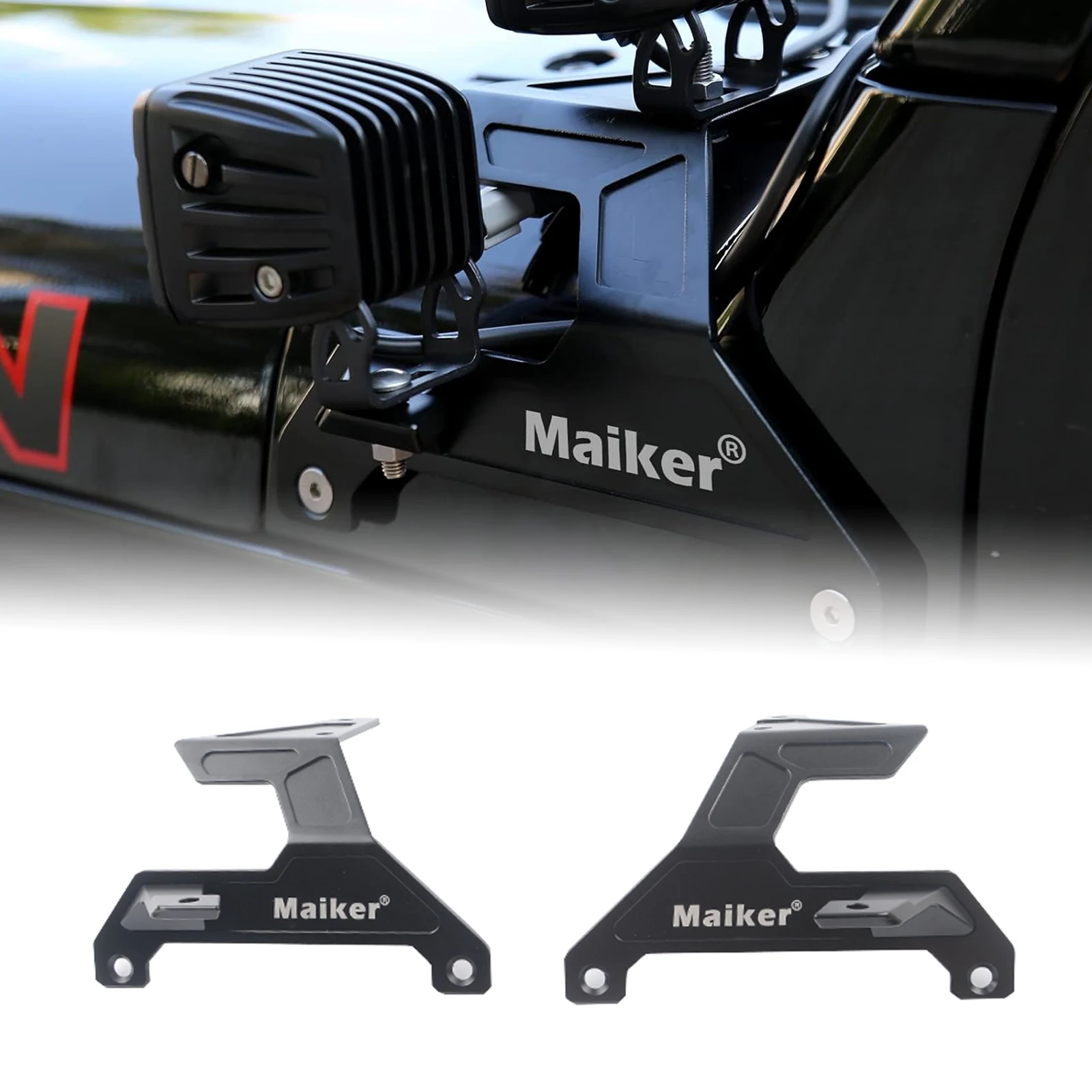 A-Pillar Windshield Hinge Mounting Brackets for Offroad LED Fog Light Work Lamp For 2018-2024 Jeep Wrangler JL/JLU Gladiator JT
A-Pillar Windshield Hinge Mounting Brackets for Offroad LED Fog Light Work Lamp For 2018-2024 Jeep Wrangler JL/JLU Gladiator JT