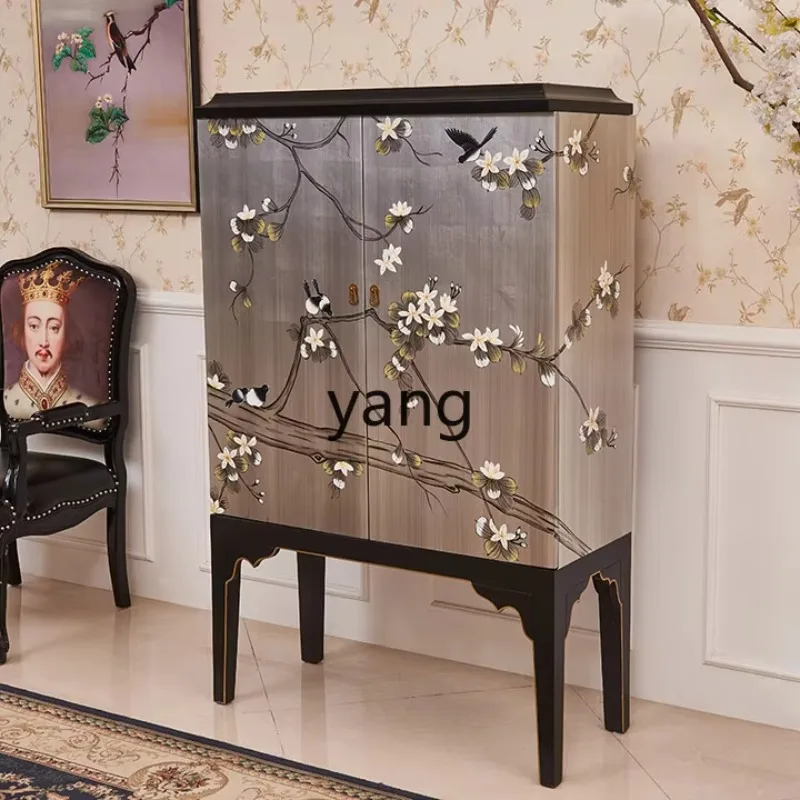 LTT solid wood painted flower and bird double door wine cabinet living room high-end wall dining side cabinet
LTT solid wood painted flower and bird double door wine cabinet living room high-end wall dining side cabinet