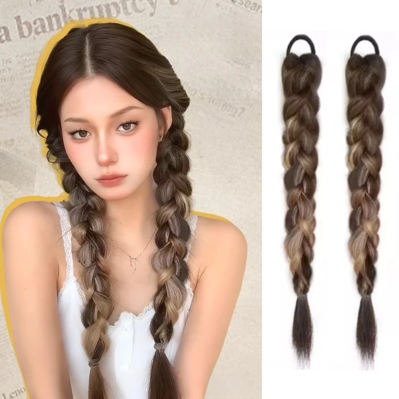 Synthetic Braided Ponytail Hair Extension with Rubber Band Natural Hair Pieces Braids Wig for Women Daily Wear Hair Accessories
Synthetic Braided Ponytail Hair Extension with Rubber Band Natural Hair Pieces Braids Wig for Women Daily Wear Hair Accessories