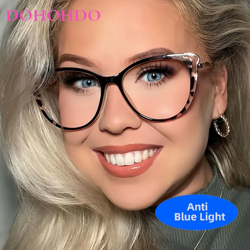 Fashion Trendy TR90 Anti-Blue Light Metal Cat Eye Optical Glasses Men And Women Classic Luxury Brand Designer Computer Eyewear
Fashion Trendy TR90 Anti-Blue Light Metal Cat Eye Optical Glasses Men And Women Classic Luxury Brand Designer Computer Eyewear