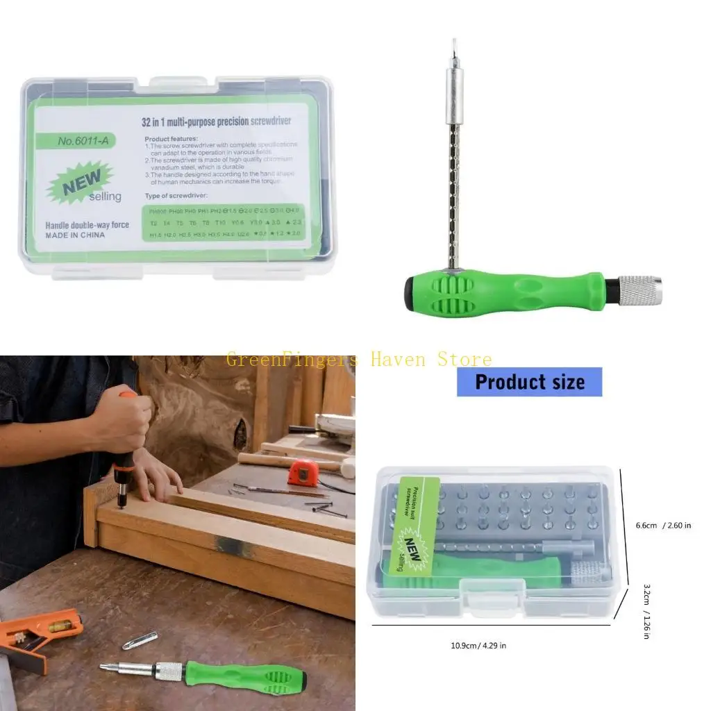 F68D Набор магнитных отверток 32 в 1 идеально подходит для ремонта компьютеров и бытовой техники
F68D Набор магнитных отверток 32 в 1 идеально подходит для ремонта компьютеров и бытовой техники