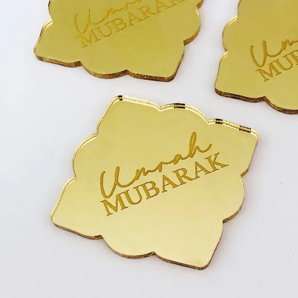 10Pcs Umrah Mubarak Mirror Acrylic Tags Cupcakes Charm 5cm Disc Accessories Islamic Muslim Festivals Exquisite Gift Decoration
10Pcs Umrah Mubarak Mirror Acrylic Tags Cupcakes Charm 5cm Disc Accessories Islamic Muslim Festivals Exquisite Gift Decoration