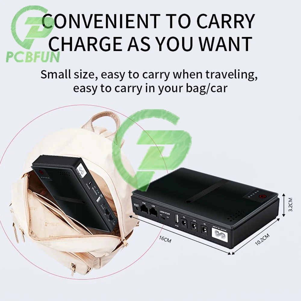 DC Uninterruptible Power Supply 5V 9V 12V USB DC POE LAN Interface Output Prepared Power Supply DC UPS EU / US Plug
DC Uninterruptible Power Supply 5V 9V 12V USB DC POE LAN Interface Output Prepared Power Supply DC UPS EU / US Plug