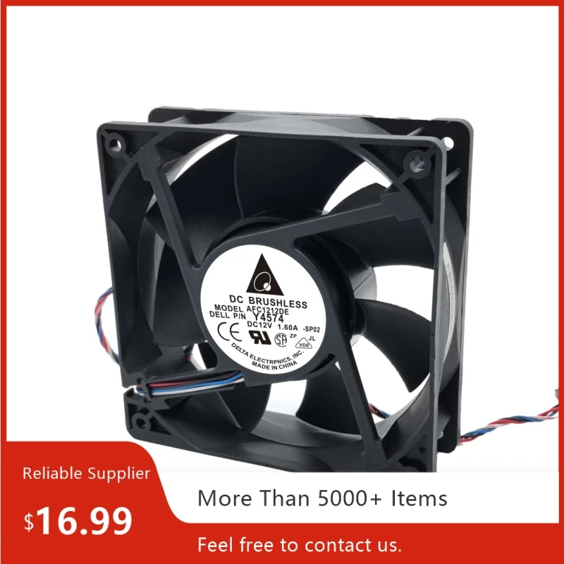 120mm Case Fan For Delta AFC1212DE 12038 12V 1.6A High Airflow PWM Cooling Dell Precision Workstations
120mm Case Fan For Delta AFC1212DE 12038 12V 1.6A High Airflow PWM Cooling Dell Precision Workstations