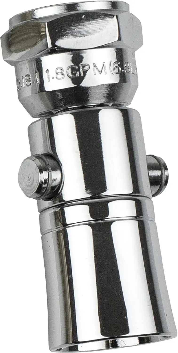 Water Saving Showerhead with Push Button Flow Control, Chrome Plated Brass, 1.8 GPM
Water Saving Showerhead with Push Button Flow Control, Chrome Plated Brass, 1.8 GPM