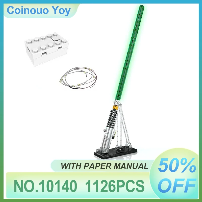 Mould King 10140 High-Tech Toy Green Lightsaber Building Blocks Cosplay Model with LED Light Puzzle DIY Toys Chrismas Gifts Kids
Mould King 10140 High-Tech Toy Green Lightsaber Building Blocks Cosplay Model with LED Light Puzzle DIY Toys Chrismas Gifts Kids