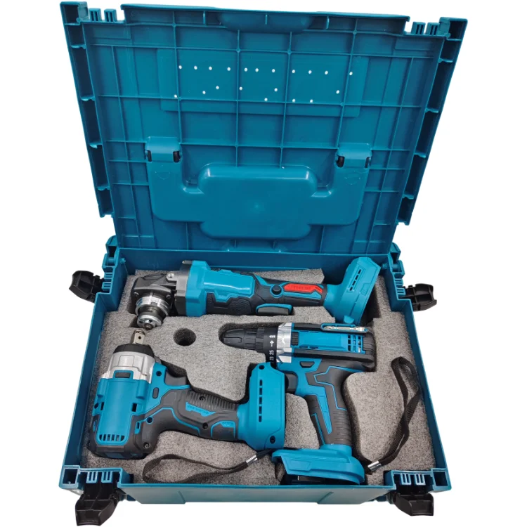 High Quality 21V Cordless Combo Power Tool Kits Hard Case Plastic Set Box Brushless Angle Grinders Electric Wrenches OEM
High Quality 21V Cordless Combo Power Tool Kits Hard Case Plastic Set Box Brushless Angle Grinders Electric Wrenches OEM