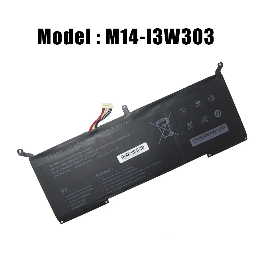 Model M14-I3W303 Laptop Battery For DEXP For Atlas 11.55V 4330MAH 50WH 10PIN 8Cable New
Model M14-I3W303 Laptop Battery For DEXP For Atlas 11.55V 4330MAH 50WH 10PIN 8Cable New