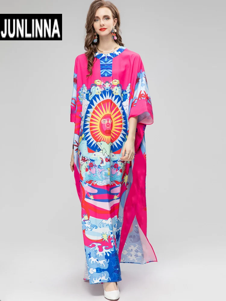 JUNLINNA Fashion-Robe Dresses Spring Autumn Women Cartoon Printing Long Vestidos Split Loose Casual
JUNLINNA Fashion-Robe Dresses Spring Autumn Women Cartoon Printing Long Vestidos Split Loose Casual