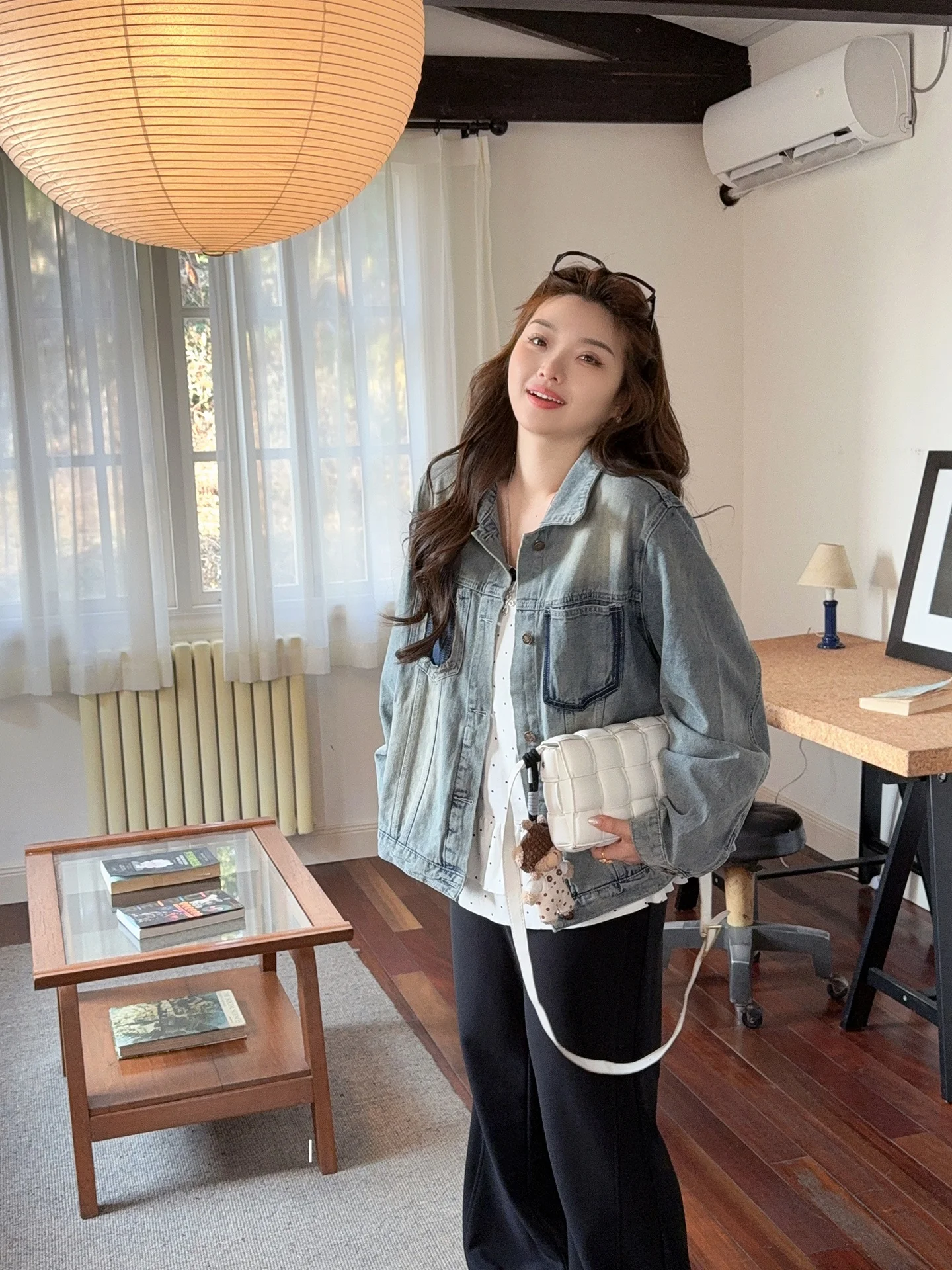 Miss ng Large Size Women's Faionable Waed Denim Jaet Hong Kong Sle Retro Spring New All-Match Jaet Cotton Polyest...
Miss ng Large Size Women's Faionable Waed Denim Jaet Hong Kong Sle Retro Spring New All-Match Jaet Cotton Polyest...