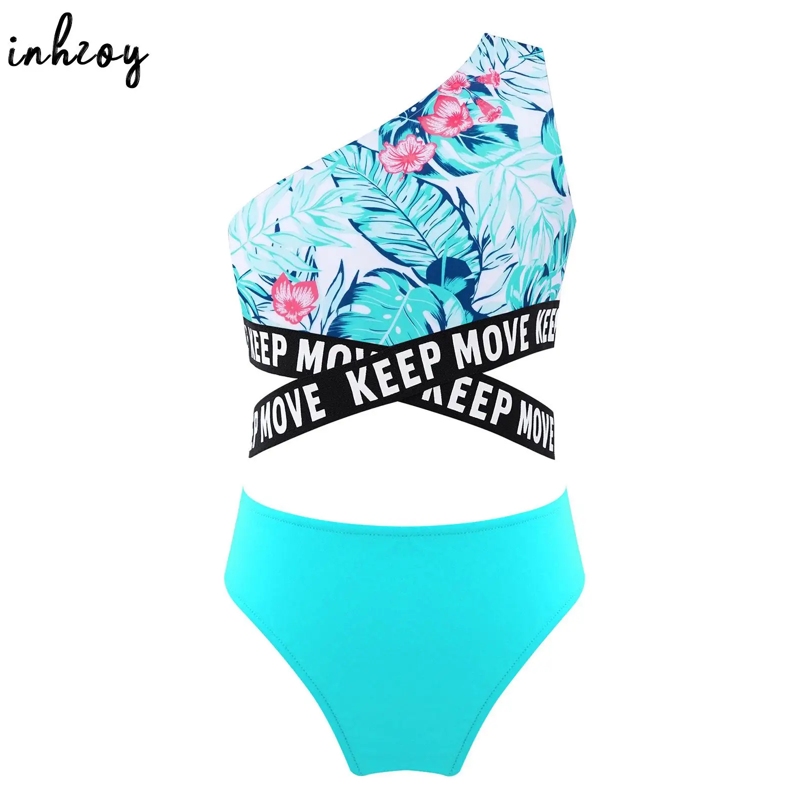 Floral Printed Swimwear Girls Bikini Swimsuit Single Strap Crop Tops and Briefs Set Kids Summer Beach Pool Swimming Bathing Suit
Floral Printed Swimwear Girls Bikini Swimsuit Single Strap Crop Tops and Briefs Set Kids Summer Beach Pool Swimming Bathing Suit