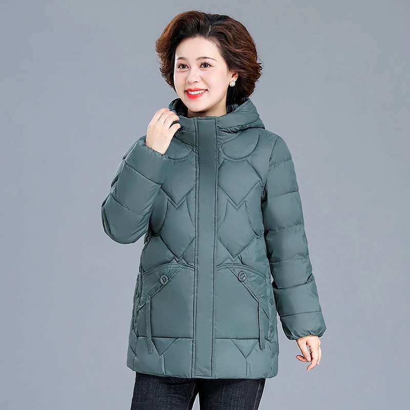 Утолщенная женская хлопковая куртка с капюшоном и длинными рукавами, модное зимнее пальто в корейском стиле для людей среднего и пожилого возраста
Утолщенная женская хлопковая куртка с капюшоном и длинными рукавами, модное зимнее пальто в корейском стиле для людей среднего и пожилого возраста