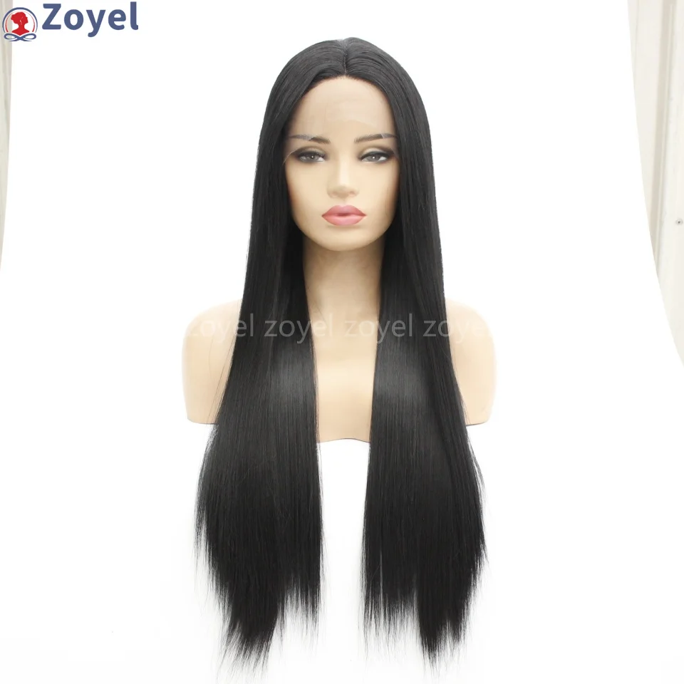 13*4 Black Dark Brown Lace Front Wig Synthetic Hair Wig for Women Middle Part Long Straight Hair Heat Resistant Fiber Wig 24"
13*4 Black Dark Brown Lace Front Wig Synthetic Hair Wig for Women Middle Part Long Straight Hair Heat Resistant Fiber Wig 24"