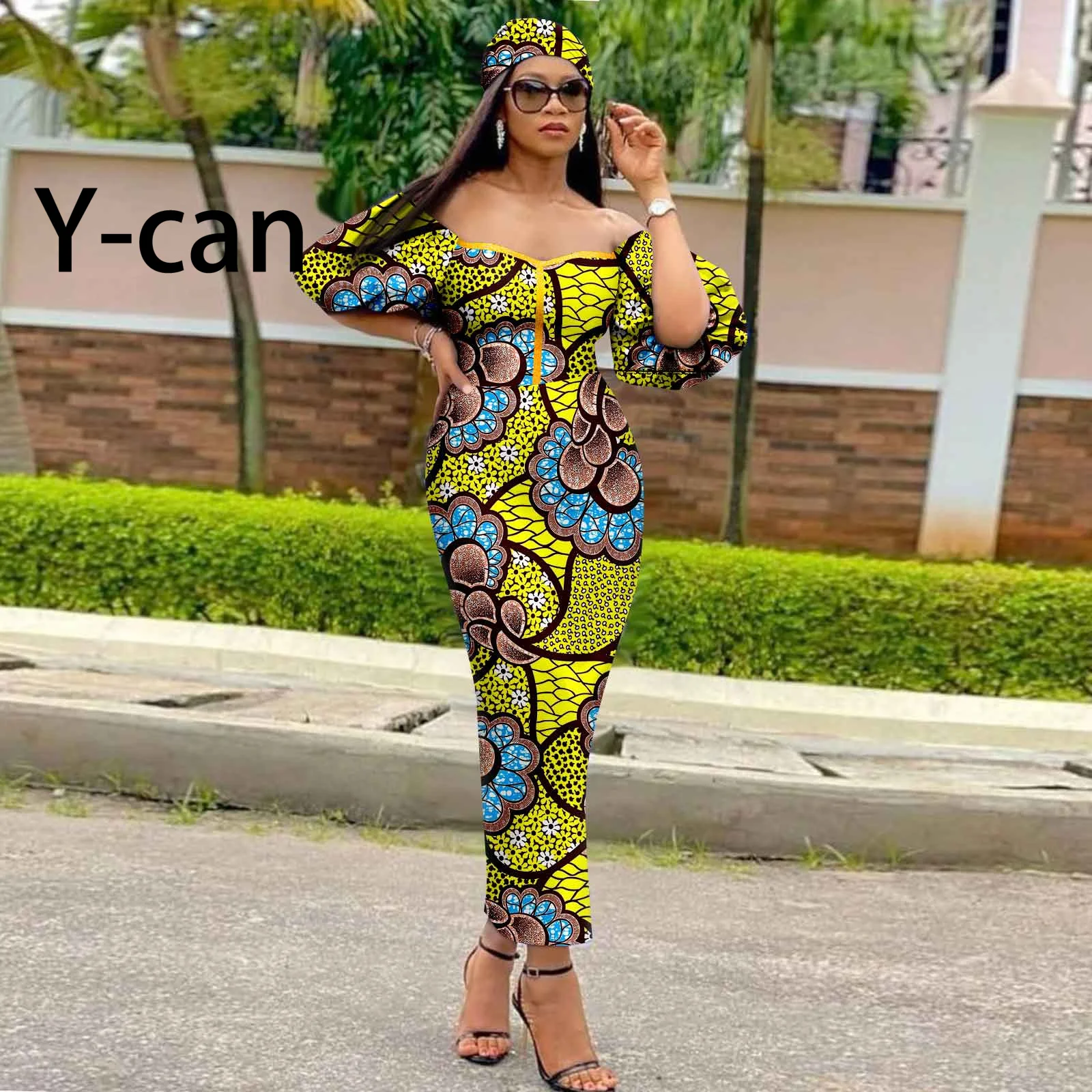 African Dresses for Women 2023 Women's Birthday Dress Heart-shaped Collar Chic Gown with Headwrap Party Evening Vestidos 2425028
African Dresses for Women 2023 Women's Birthday Dress Heart-shaped Collar Chic Gown with Headwrap Party Evening Vestidos 2425028