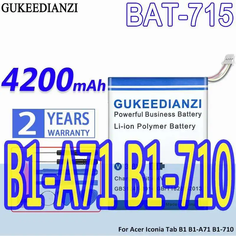 High Compatibility Tablet Battery For Acer Iconia Tab B1 B1-A71 B1-710 4Lines Version Bat-715 4200Mah
High Compatibility Tablet Battery For Acer Iconia Tab B1 B1-A71 B1-710 4Lines Version Bat-715 4200Mah