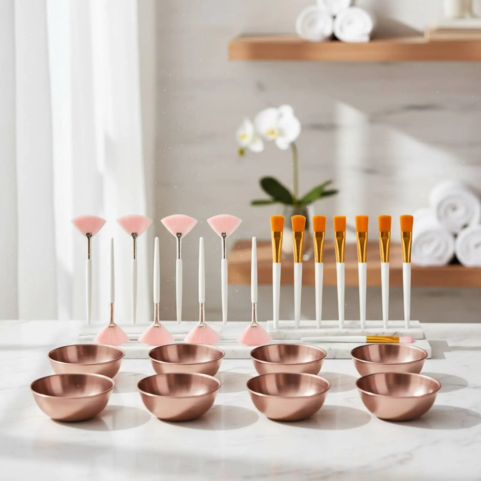 24 Pieces Facial Mask Mixing Kit Soft Bristles Spa Face Care Kit Facial Mask Brush Set Portable Flat Face Brush Set
24 Pieces Facial Mask Mixing Kit Soft Bristles Spa Face Care Kit Facial Mask Brush Set Portable Flat Face Brush Set