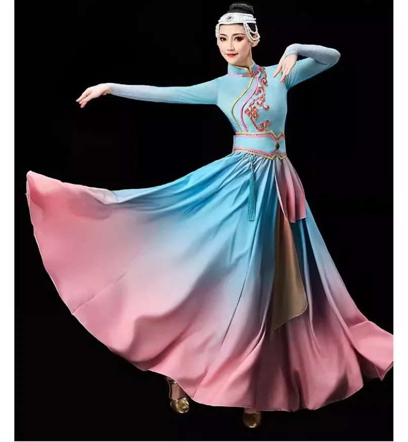 Mongolian dance performance costume women's ethnic style classical dance big swing dress
Mongolian dance performance costume women's ethnic style classical dance big swing dress