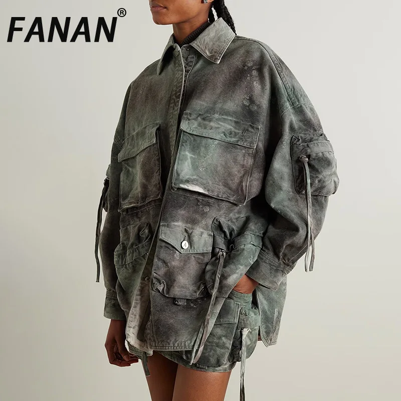 Уличная одежда FANAN, рабочая одежда с принтом, куртки для женщин, однобортные модные пальто с лацканами, женская одежда, новинка весны 2023 г.
Уличная одежда FANAN, рабочая одежда с принтом, куртки для женщин, однобортные модные пальто с лацканами, женская одежда, новинка весны 2023 г.