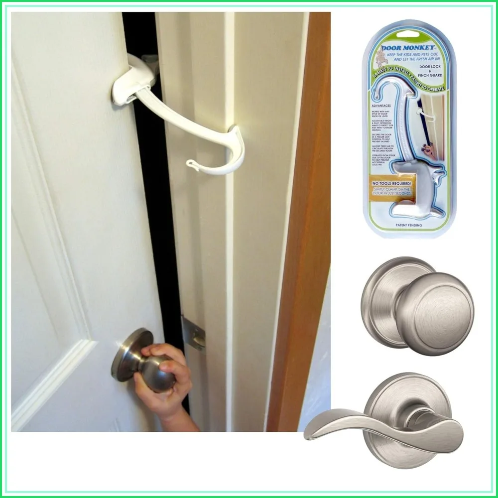 Child Proof Door Lock & Pinch Guard for Knobs & Levers - Easy Install, No Tools - Baby Safety, Dog & Cat Proof
Child Proof Door Lock & Pinch Guard for Knobs & Levers - Easy Install, No Tools - Baby Safety, Dog & Cat Proof