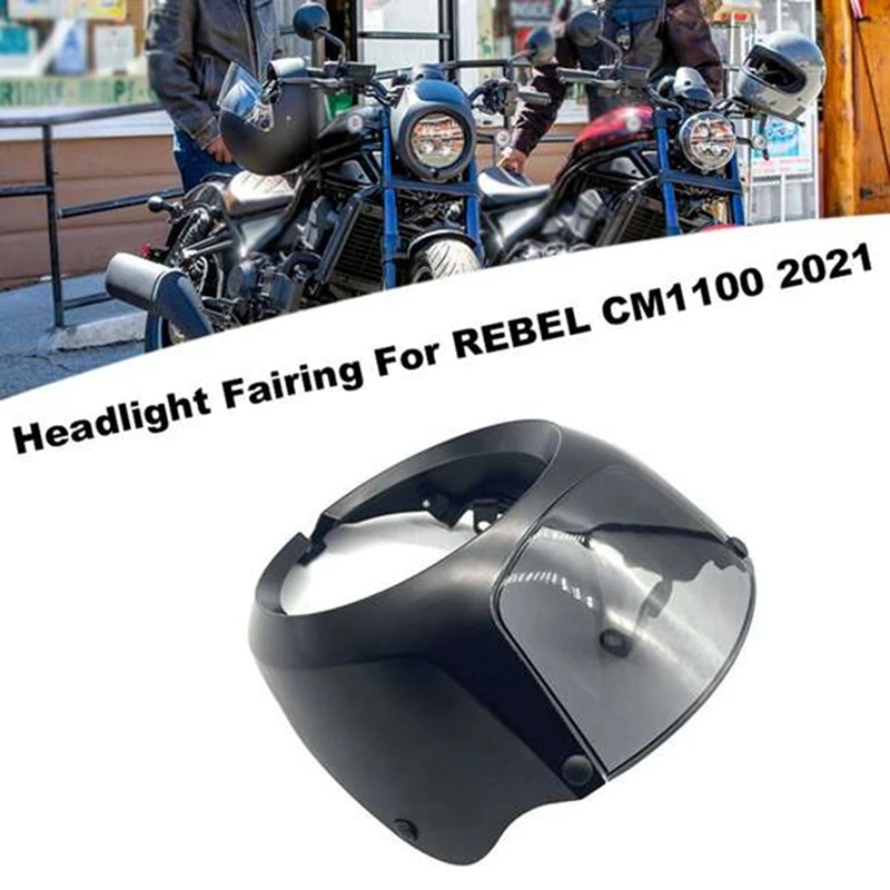 Обтекатель фар мотоцикла, передняя маска, защита для Honda Rebel CM1100 CMX1100 2021-2024, козырек на лобовое стекло
Обтекатель фар мотоцикла, передняя маска, защита для Honda Rebel CM1100 CMX1100 2021-2024, козырек на лобовое стекло