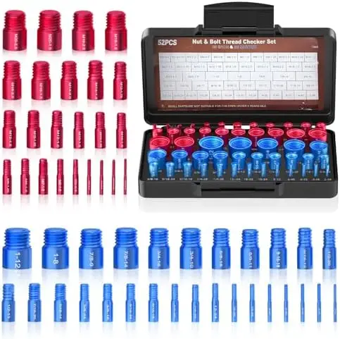 52PCS Thread Gauge Kit – SAE & Metric Bolt Size Finder Tool for Fast Identification
52PCS Thread Gauge Kit – SAE & Metric Bolt Size Finder Tool for Fast Identification