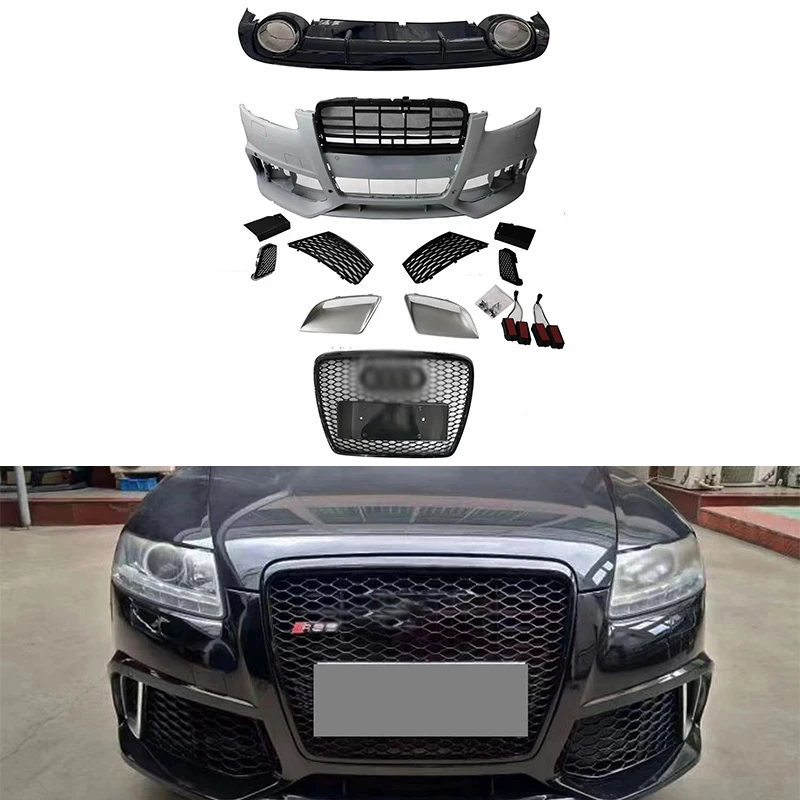 2005-2012 AD A6 To RS6 Style Body Kit Full Set PP Material RS6 Body Parts Front Bumper Rear Diffuser For A6 Old To New Body Kit
2005-2012 AD A6 To RS6 Style Body Kit Full Set PP Material RS6 Body Parts Front Bumper Rear Diffuser For A6 Old To New Body Kit
