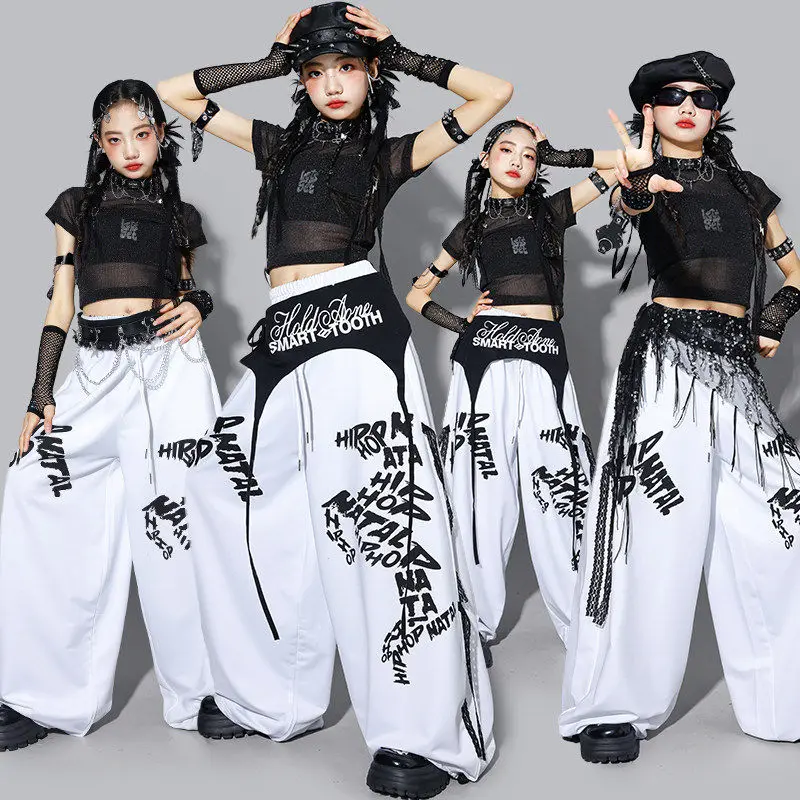 2026 Kpop Dance Performance Clothes Black Crop Top White Shuffle Pants Children Street Dance Costume Jazz Outfit Streetwear 3632
2026 Kpop Dance Performance Clothes Black Crop Top White Shuffle Pants Children Street Dance Costume Jazz Outfit Streetwear 3632