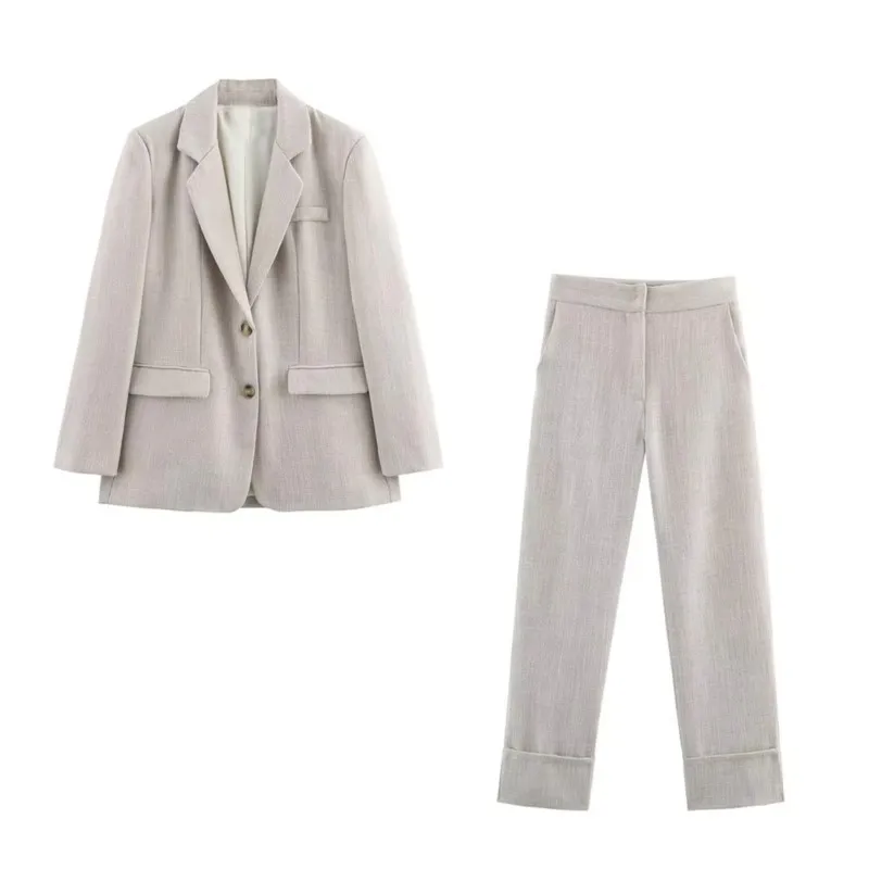 Elegant Chic Blazer Woman 2025 New Spring Fashion With Shoulder Pad Long Sleeve Loose Jacket Coat Office Lady Solid Casual Suits
Elegant Chic Blazer Woman 2025 New Spring Fashion With Shoulder Pad Long Sleeve Loose Jacket Coat Office Lady Solid Casual Suits