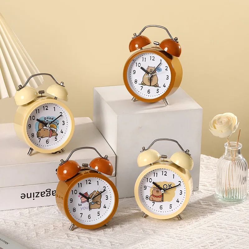 Creative Cartoon Metal Quartz Alarm Clock Students Wake Up Ring The Alarm Watch Silent Sweep Seconds Bedroom Decorative Clock 
Creative Cartoon Metal Quartz Alarm Clock Students Wake Up Ring The Alarm Watch Silent Sweep Seconds Bedroom Decorative Clock