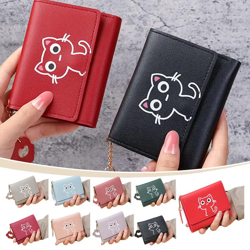 Cartoon Women's Short Coin Wallet Pu Three Fold Card Wallet Card Slot Student Multi Bag Travel Bag Storage Portable N5v7
Cartoon Women's Short Coin Wallet Pu Three Fold Card Wallet Card Slot Student Multi Bag Travel Bag Storage Portable N5v7