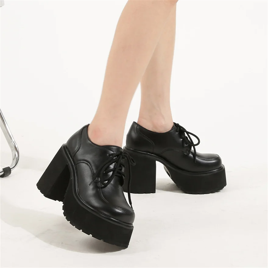10CM Thick Heel Waterproof Platform High Heel Women's Spring And Autumn Large Lace Up Single Shoes Size 35-43
10CM Thick Heel Waterproof Platform High Heel Women's Spring And Autumn Large Lace Up Single Shoes Size 35-43