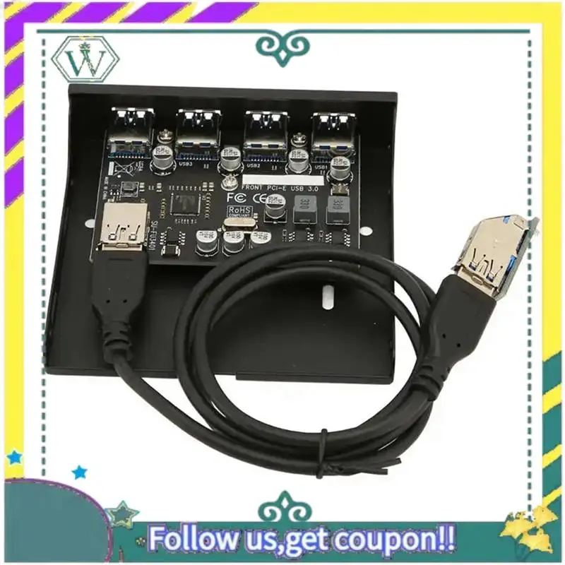 NEW USB Front Panel 4 Port USB 3.0 5Gbps PCIE To USB3.0 HUB For Desktop PC Floppy Drive Bay
NEW USB Front Panel 4 Port USB 3.0 5Gbps PCIE To USB3.0 HUB For Desktop PC Floppy Drive Bay