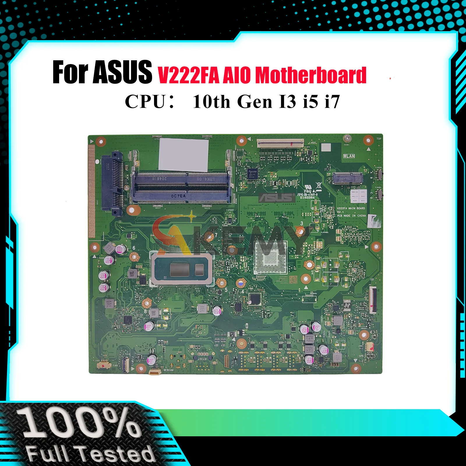 V222FA Motherboard For ASUS Vivo AiO V222FB V222F V222FA Mainboard With 10th Gen I3 i5 i7 tests OK fast shipping High quality
V222FA Motherboard For ASUS Vivo AiO V222FB V222F V222FA Mainboard With 10th Gen I3 i5 i7 tests OK fast shipping High quality