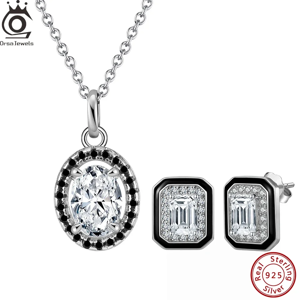 ORSA JEWELS Light Luxury Zircon Jewelry Set Stud Earrings Necklace Square CZ Stone 925 Silver Wedding Jewelry For Women LZE42
ORSA JEWELS Light Luxury Zircon Jewelry Set Stud Earrings Necklace Square CZ Stone 925 Silver Wedding Jewelry For Women LZE42