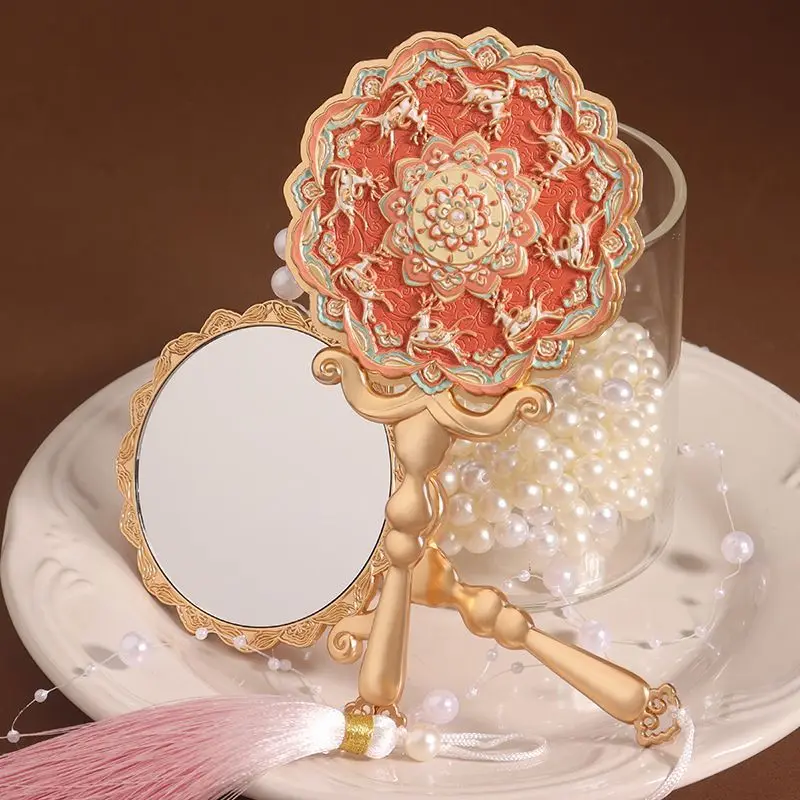 3D Embossed Chinese Style Makeup Mirror - Retro Metal Handle Portable Pocket Mirror Carved Compact Touch-Up Mirror
3D Embossed Chinese Style Makeup Mirror - Retro Metal Handle Portable Pocket Mirror Carved Compact Touch-Up Mirror