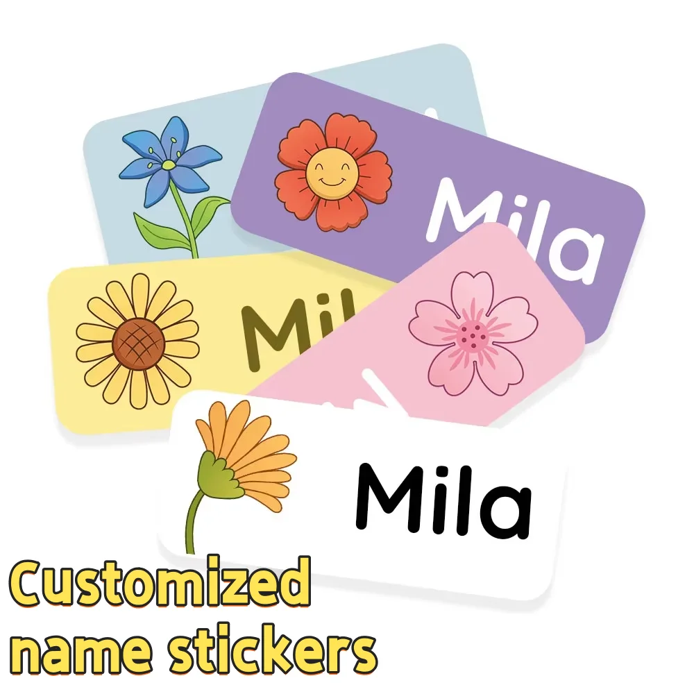 Flower-themed customizable waterproof name tags, personalized stickers, perfect for school, water bottles, stationery, and books
Flower-themed customizable waterproof name tags, personalized stickers, perfect for school, water bottles, stationery, and books