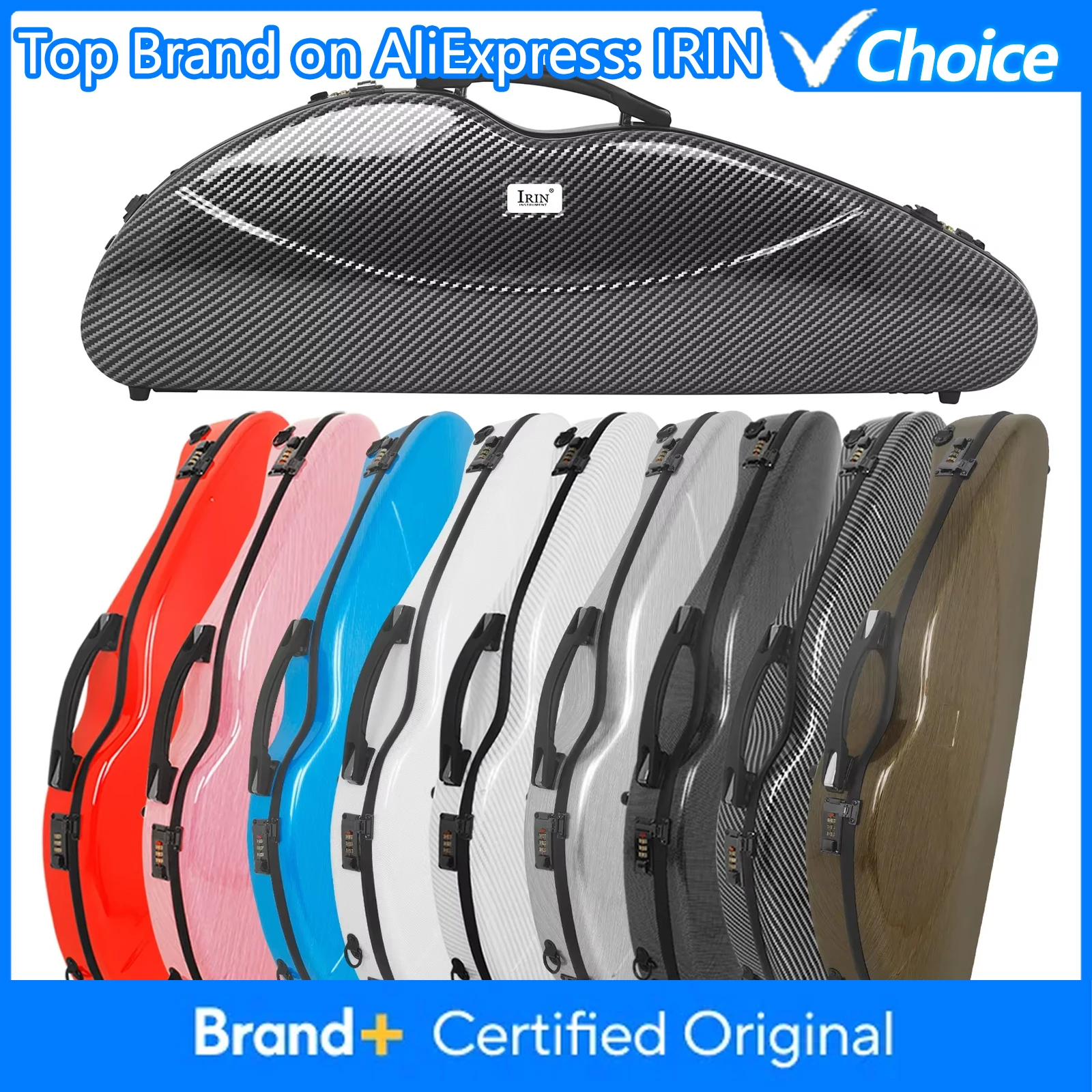IRIN VB-20 Чехол для скрипки Коробка для скрипки из углеродного волокна Высококачественная легкая прочная сумка из композитного материала с двойным плечевым ремнем
IRIN VB-20 Чехол для скрипки Коробка для скрипки из углеродного волокна Высококачественная легкая прочная сумка из композитного материала с двойным плечевым ремнем 