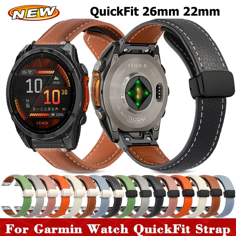 22mm 26mm Quick Fit Leather Strap For Garmin Fenix E 8 51mm 47mm 7X 7 Pro 6X 6 5X 5Plus Forerunner 965 745 935 945 Bracelet Belt
22mm 26mm Quick Fit Leather Strap For Garmin Fenix E 8 51mm 47mm 7X 7 Pro 6X 6 5X 5Plus Forerunner 965 745 935 945 Bracelet Belt