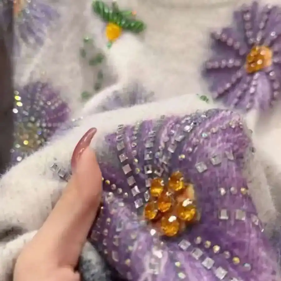 Autumn Winter Sparkle Dias Crystal Sweater Women's Knitwear Pullover Outwear New Knit Tops Female Clothing Sale
Autumn Winter Sparkle Dias Crystal Sweater Women's Knitwear Pullover Outwear New Knit Tops Female Clothing Sale