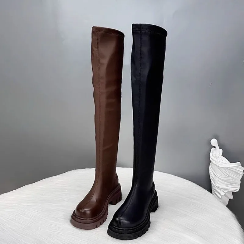 Women's Fashion Boots Non-slip Zipper Snow Platform High Boots Outdoor Knee-high High Heels Women's Spring Popular Gothic Boots
Women's Fashion Boots Non-slip Zipper Snow Platform High Boots Outdoor Knee-high High Heels Women's Spring Popular Gothic Boots