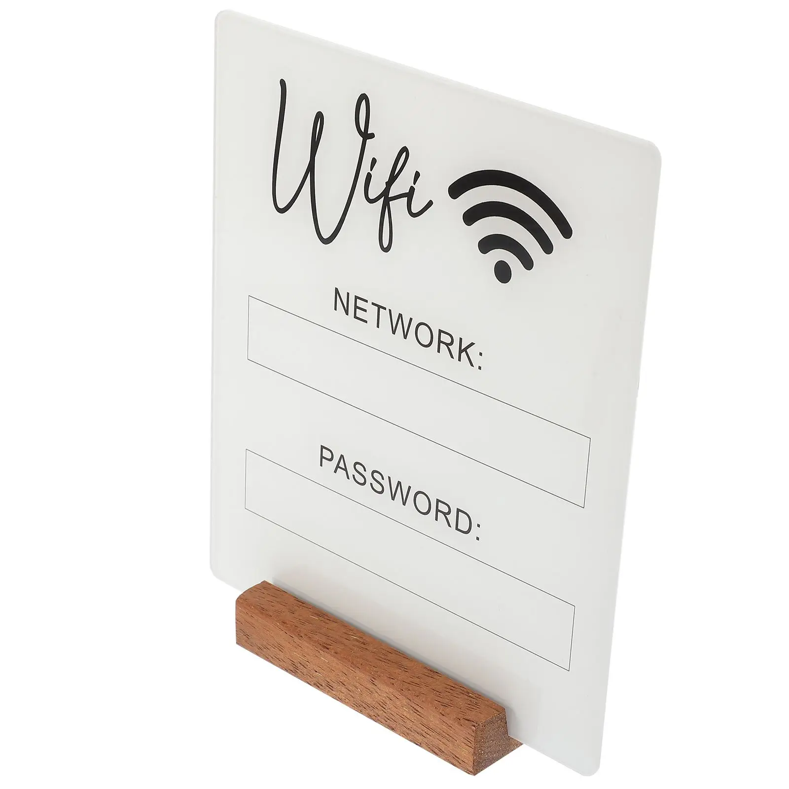 Acrylic WiFi Password Sign Black 8 Digit Display Home Office Restaurant Easy Cleaning Scratch Resistant Long Term Use Guest Room
Acrylic WiFi Password Sign Black 8 Digit Display Home Office Restaurant Easy Cleaning Scratch Resistant Long Term Use Guest Room