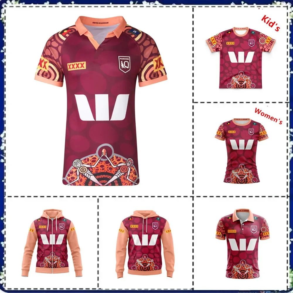 2024 QUEENSLAND MAROONS MENS INDIGENOUS RUGBY Hooded zipper JERSEY Kids - Women's - Men's Size: S-5XL ( Print name and number )
2024 QUEENSLAND MAROONS MENS INDIGENOUS RUGBY Hooded zipper JERSEY Kids - Women's - Men's Size: S-5XL ( Print name and number )