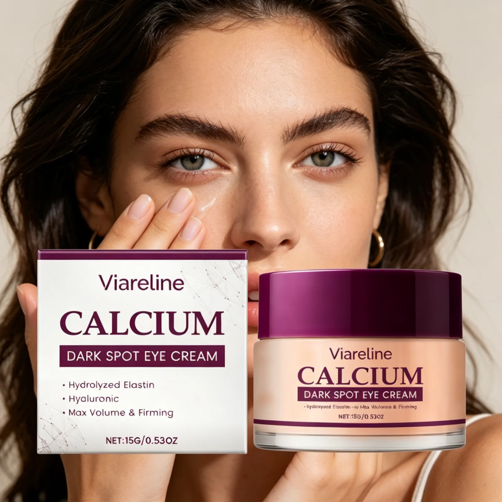 Viareline Calcium Dark Spot Eye Cream Deep Moisturizing Anti Aging Even Skin Tone Quick Absorbing Non Greasy Under Eye Cream 15g
Viareline Calcium Dark Spot Eye Cream Deep Moisturizing Anti Aging Even Skin Tone Quick Absorbing Non Greasy Under Eye Cream 15g