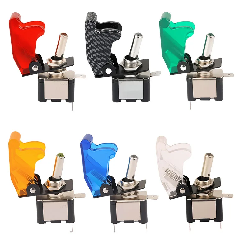 5/20Sets Auto Car Boat Truck Illuminated Led Toggle Switch With Safety Aircraft Flip Up Cover Guard 12V20A transparent
5/20Sets Auto Car Boat Truck Illuminated Led Toggle Switch With Safety Aircraft Flip Up Cover Guard 12V20A transparent