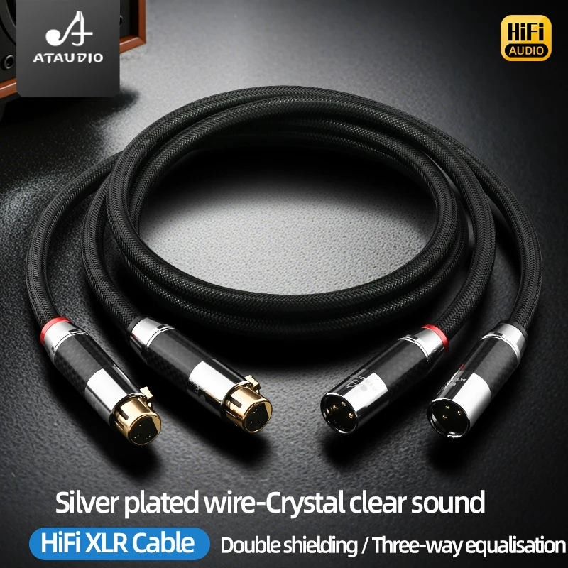 ATAUDIO HiFi XLR Cable 7N OCC Silver Platingr Amplifier CD Audio Cable Carbon Fiber Rhodium Plated XLR Plug Balanced Cable
ATAUDIO HiFi XLR Cable 7N OCC Silver Platingr Amplifier CD Audio Cable Carbon Fiber Rhodium Plated XLR Plug Balanced Cable