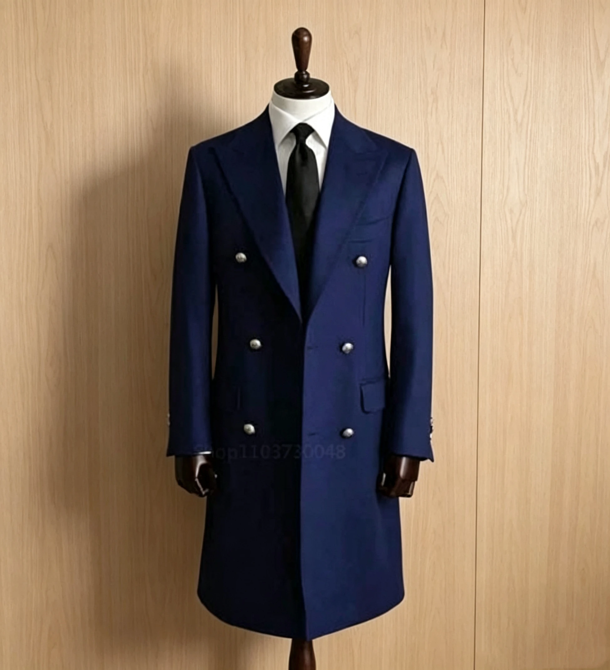 Navy Blue Woolen Blazer for Men with Double Breasted Dinner Long Jacket Elegant Suit Peak Lapel Coat for Wedding/Business
Navy Blue Woolen Blazer for Men with Double Breasted Dinner Long Jacket Elegant Suit Peak Lapel Coat for Wedding/Business